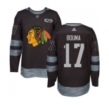 Adidas Chicago Blackhawks #17 Lance Bouma Authentic Black 1917-2017 100th Anniversary NHL Jersey