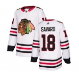 Adidas Chicago Blackhawks #18 Denis Savard Authentic White Away NHL Jersey