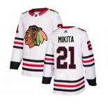 Adidas Chicago Blackhawks #21 Stan Mikita Authentic White Away NHL Jersey