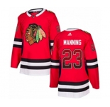 Adidas Chicago Blackhawks #23 Brandon Manning Authentic Red Drift Fashion NHL Jersey