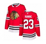 Adidas Chicago Blackhawks #23 Brandon Manning Authentic Red Home NHL Jersey