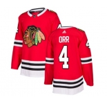 Adidas Chicago Blackhawks #4 Bobby Orr Premier Red Home NHL Jersey