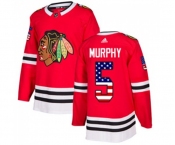 Adidas Chicago Blackhawks #5 Connor Murphy Authentic Red USA Flag Fashion NHL Jersey