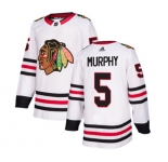Adidas Chicago Blackhawks #5 Connor Murphy Authentic White Away NHL Jersey