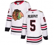 Adidas Chicago Blackhawks #5 Connor Murphy Authentic White Away NHL Jersey