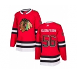 Adidas Chicago Blackhawks #56 Erik Gustafsson Authentic Red Drift Fashion NHL Jersey