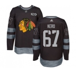 Adidas Chicago Blackhawks #67 Tanner Kero Authentic Black 1917-2017 100th Anniversary NHL Jersey