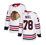 Adidas Chicago Blackhawks #78 Nathan Noel Authentic White Away NHL Jersey
