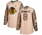 Adidas Chicago Blackhawks #8 Nick Schmaltz Authentic Camo Veterans Day Practice NHL Jersey