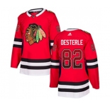 Adidas Chicago Blackhawks #82 Jordan Oesterle Authentic Red Drift Fashion NHL Jersey