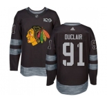 Adidas Chicago Blackhawks #91 Anthony Duclair Authentic Black 1917-2017 100th Anniversary NHL Jersey