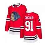 Adidas Chicago Blackhawks #91 Anthony Duclair Authentic Red Fashion Gold NHL Jersey