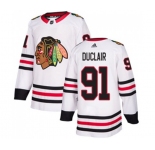 Adidas Chicago Blackhawks #91 Anthony Duclair Authentic White Away NHL Jersey