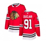 Adidas Chicago Blackhawks #91 Anthony Duclair Premier Red Home NHL Jersey