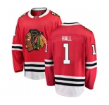 Chicago Blackhawks #1 Glenn Hall Fanatics Branded Red Home Breakaway NHL Jersey