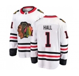 Chicago Blackhawks #1 Glenn Hall Fanatics Branded White Away Breakaway NHL Jersey