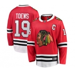 Chicago Blackhawks #19 Jonathan Toews Fanatics Branded Red Home Breakaway NHL Jersey