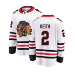 Chicago Blackhawks #2 Duncan Keith Fanatics Branded White Away Breakaway NHL Jersey