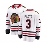 Chicago Blackhawks #3 Pierre Pilote Fanatics Branded White Away Breakaway NHL Jersey