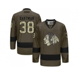 Chicago Blackhawks #38 Ryan Hartman Green Salute to Service Stitched NHL Jersey