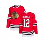 Men Adidas Chicago Blackhawks #12 Alex DeBrincat Red Home Authentic Stitched NHL Jersey