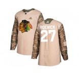 Men Adidas Chicago Blackhawks #27 Jeremy Roenick Camo Authentic 2017 Veterans Day Stitched NHL Jersey
