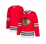 Men Adidas Chicago Blackhawks Blank Red Home Authentic Stitched NHL Jersey