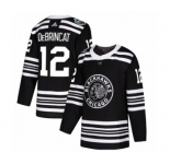 Men's Adidas Chicago Blackhawks #12 Alex DeBrincat Authentic Black 2019 Winter Classic NHL Jersey