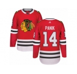 Men's Adidas Chicago Blackhawks #14 Richard Panik Authentic Red Home NHL Jersey