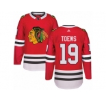 Men's Adidas Chicago Blackhawks #19 Jonathan Toews Authentic Red Home NHL Jersey