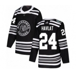 Men's Adidas Chicago Blackhawks #24 Martin Havlat Authentic Black 2019 Winter Classic NHL Jersey