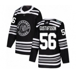 Men's Adidas Chicago Blackhawks #56 Erik Gustafsson Authentic Black 2019 Winter Classic NHL Jersey