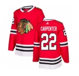 Men's Blackhawks #44 Calvin De Haan Red Home Authentic Stitched Hockey Jersey