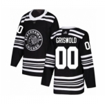 Men's Chicago Blackhawks #00 Clark Griswold Authentic Black Alternate Hockey Jersey
