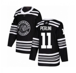 Men's Chicago Blackhawks #11 Brendan Perlini Authentic Black Alternate Hockey Jersey
