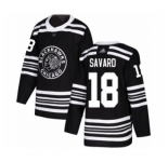 Men's Chicago Blackhawks #18 Denis Savard Authentic Black Alternate Hockey Jersey