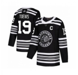 Men's Chicago Blackhawks #19 Jonathan Toews Authentic Black Alternate Hockey Jersey