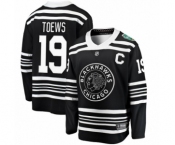 Men's Chicago Blackhawks #19 Jonathan Toews Black 2019 Winter Classic Fanatics Branded Breakaway NHL Jersey