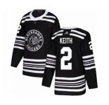 Men's Chicago Blackhawks #2 Duncan Keith Authentic Black Alternate Hockey Jersey