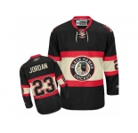 Men's Chicago Blackhawks #23 Michael Jordan Black New Third Jersey