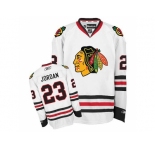 Men's Chicago Blackhawks #23 Michael Jordan White Away Jersey