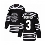 Men's Chicago Blackhawks #3 Keith Magnuson Authentic Black Alternate Hockey Jersey