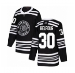 Men's Chicago Blackhawks #30 ED Belfour Authentic Black Alternate Hockey Jersey