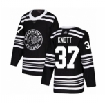 Men's Chicago Blackhawks #37 Graham Knott Authentic Black Alternate Hockey Jersey