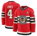 Men's Chicago Blackhawks #4 Seth Jones Red 2024-25 Winter Classic Stitched Hockey Jersey