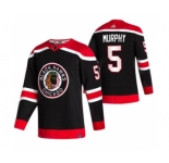 Men's Chicago Blackhawks #5 Connor Murphy Black 2020-21 Reverse Retro Alternate Hockey Jersey