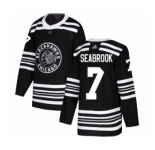 Men's Chicago Blackhawks #7 Brent Seabrook Authentic Black Alternate Hockey Jersey