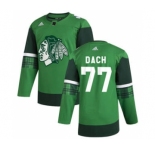 Men's Chicago Blackhawks #77 Kirby Dach 2020 St. Patrick's Day Stitched Hockey Jersey Green