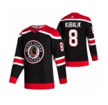 Men's Chicago Blackhawks #8 Dominik Kubalik Black 2020-21 Reverse Retro Alternate Hockey Jersey