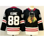 Men's Chicago Blackhawks #88 Patrick Kane Black Stitched Hockey Jersey